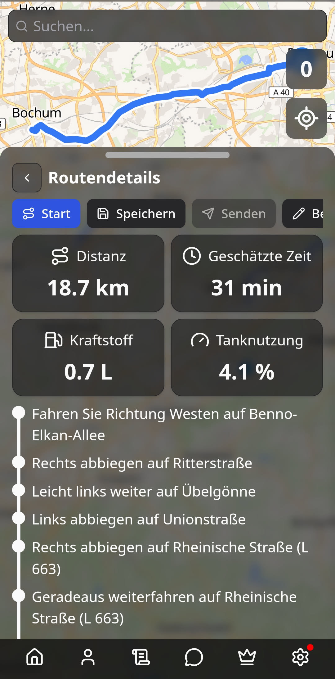Routendetails
